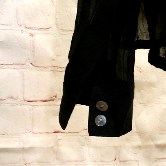 ORB Semi-Shear Black Blouse - Picture 7 of 8